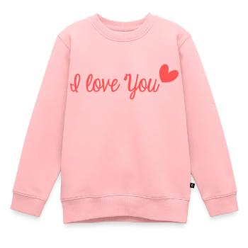 ICH LIEBE DICH. MEIN LIEBLING. ES LEBE DIE MARYS. JUNGGESELLINNENABSCHIED - Kinder Premium Organic Sweatshirt - Rosa - Vorne - AI Model Kid Female (0cm)