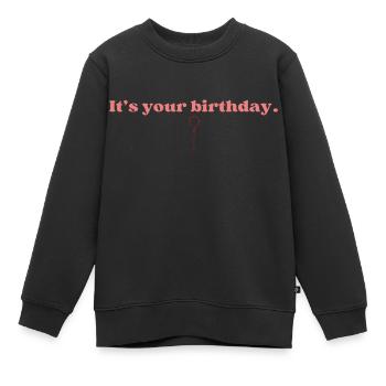 Minimalistisches Geburtstagsgeschenk - Kinder Premium Organic Sweatshirt - Schwarz - Vorne - AI Model Kid Female (0cm)