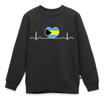 Bahamas - Sweat Premium enfant bio - noir - Devant - AI Model Kid Female (0cm)