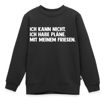 Pferd Reitsport Reiten Pferdesport Friese - Kinder Premium Organic Sweatshirt - Schwarz - Vorne - AI Model Kid Female (0cm)