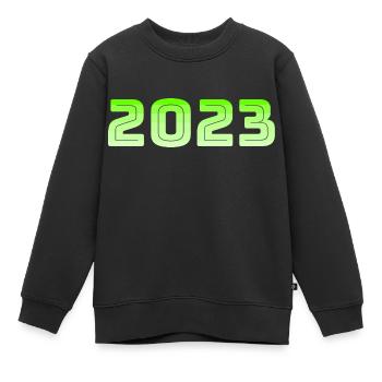 2023 Jahreswechsel Geschenkidee - Kinder Premium Organic Sweatshirt - Schwarz - Vorne - AI Model Kid Female (0cm)