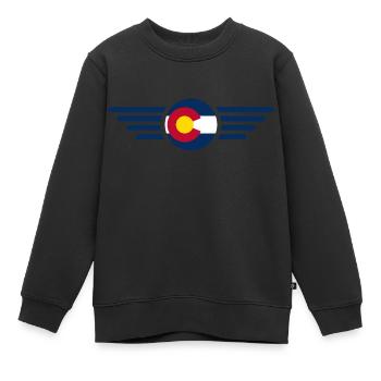 Colorado - Sweat Premium enfant bio - noir - Devant - AI Model Kid Female (0cm)