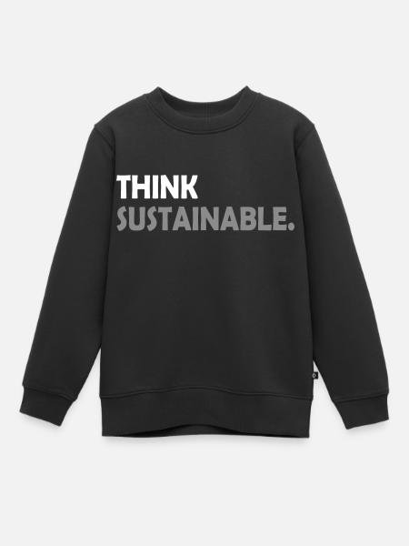 Pensez durable - Sweat Premium enfant bio - noir