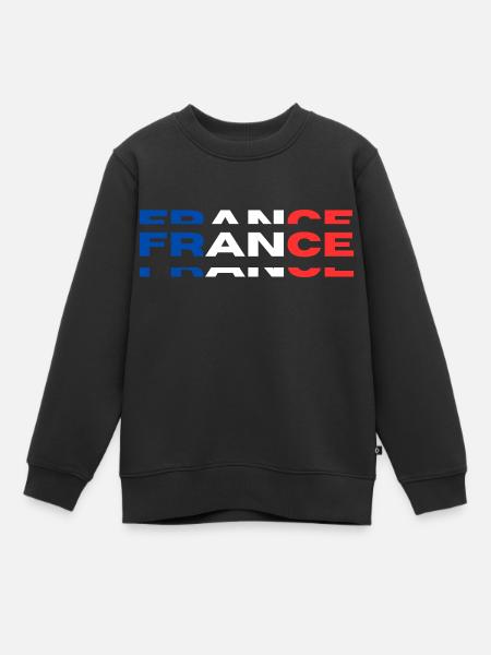 FRANCE - Sweat Premium enfant bio - noir