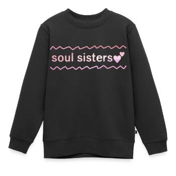 Âmes sœurs - Sweat Premium enfant bio - noir - Devant - AI Model Kid Female (0cm)