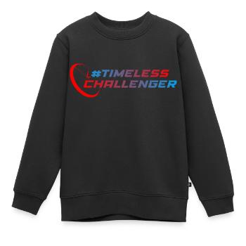 #timelesschallenger - Sweat Premium enfant bio - noir - Devant - AI Model Kid Female (0cm)