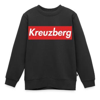 Kreuzberg - Kinder Premium Organic Sweatshirt - Schwarz - Vorne - AI Model Kid Female (0cm)