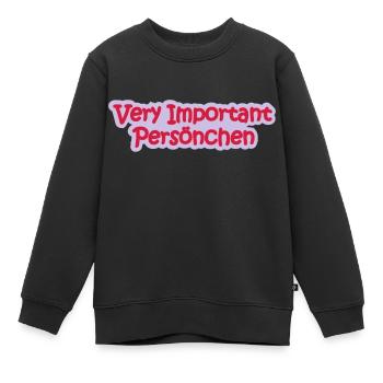 VIP Babysprüche - Kinder Premium Organic Sweatshirt - Schwarz - Vorne - AI Model Kid Female (0cm)