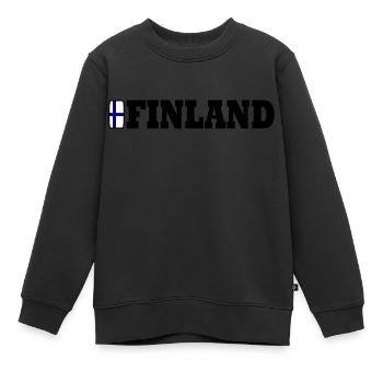 Finlande - Sweat Premium enfant bio - noir - Devant - AI Model Kid Female (0cm)