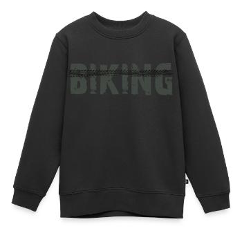 biking, VTT, vélo, vélo - Sweat Premium enfant bio - noir - Devant - AI Model Kid Female (0cm)