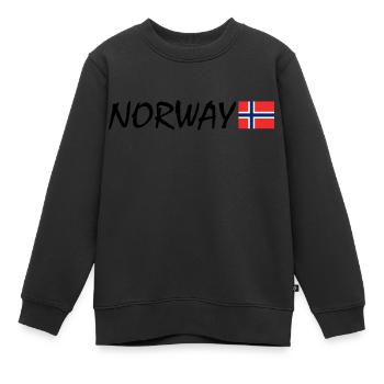Norway - Kids Premium Organic Sweatshirt - black - Front - AI Model Kid Female (0cm)