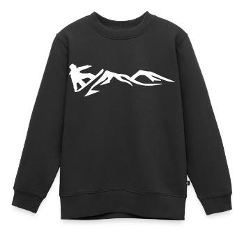 Snowboard Snowboarder - Sweat Premium enfant bio - noir - Devant - AI Model Kid Female (0cm)