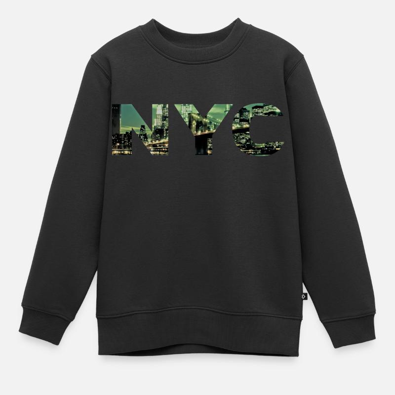 new york - Kinder Premium Organic Sweatshirt - Schwarz