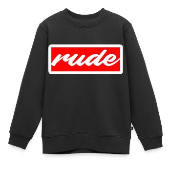 bandit grossier voyou mauvais cul rau rude garçon - Sweat Premium enfant bio - noir - Devant - AI Model Kid Female (0cm)