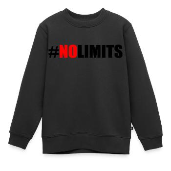 No limits - Kinder Premium Organic Sweatshirt - Schwarz - Vorne - AI Model Kid Female (0cm)