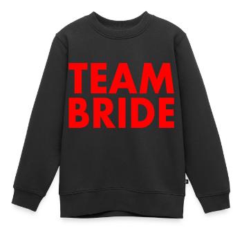 Team bride - Kinder Premium Organic Sweatshirt - Schwarz - Vorne - AI Model Kid Female (0cm)