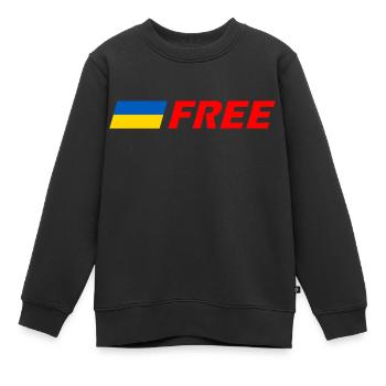 Ukraine - Kinder Premium Organic Sweatshirt - Schwarz - Vorne - AI Model Kid Female (0cm)