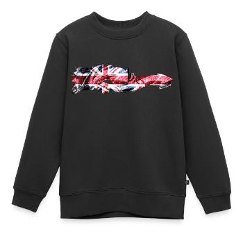 Angleterre Royaume-Uni Londres Anglais britannique Royaume-Uni - Sweat Premium enfant bio - noir - Devant - AI Model Kid Female (0cm)