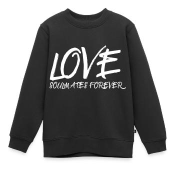 Love - soulmates forever - Kinder Premium Organic Sweatshirt - Schwarz - Vorne - AI Model Kid Female (0cm)