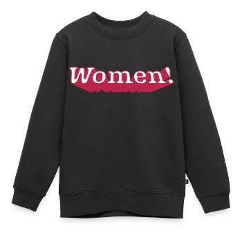 Frauen - Kinder Premium Organic Sweatshirt - Schwarz - Vorne - AI Model Kid Female (0cm)