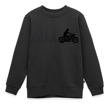 Motard - Évolution humaine - Sweat Premium enfant bio - noir - Devant - AI Model Kid Female (0cm)