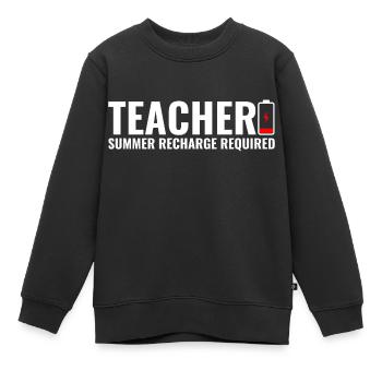 Aufladen des Lehrerakkus im Sommer erforderlich - Kinder Premium Organic Sweatshirt - Schwarz - Vorne - AI Model Kid Female (0cm)
