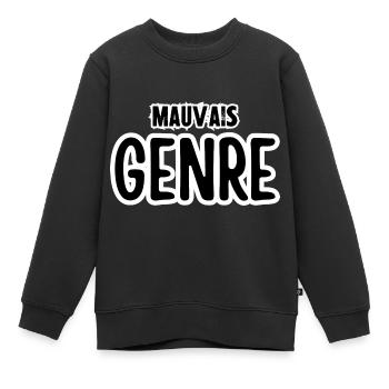 mauvais genre - Sweat Premium enfant bio - noir - Devant - AI Model Kid Female (0cm)
