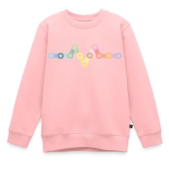 Chaîne de vélo - Sweat Premium enfant bio - rose - Devant - AI Model Kid Female (0cm)