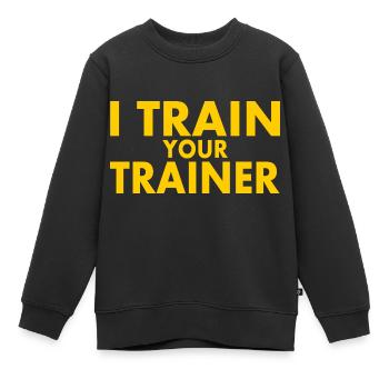 I train your trainer - Kinder Premium Organic Sweatshirt - Schwarz - Vorne - AI Model Kid Female (0cm)