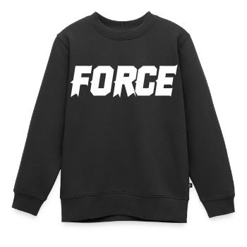 Force - Sweat Premium enfant bio - noir - Devant - AI Model Kid Female (0cm)