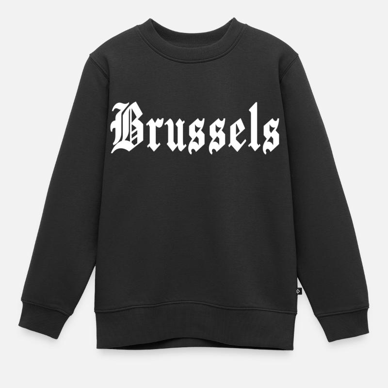 Brussels - Kids Premium Organic Sweatshirt - black