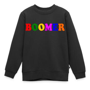 Boomer - Kinder Premium Organic Sweatshirt - Schwarz - Vorne - AI Model Kid Female (0cm)