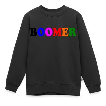 Boomer - Kinder Premium Organic Sweatshirt - Schwarz - Vorne - AI Model Kid Female (0cm)