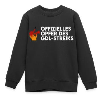 Opfer des Bahnstreiks - Kinder Premium Organic Sweatshirt - Schwarz - Vorne - AI Model Kid Female (0cm)