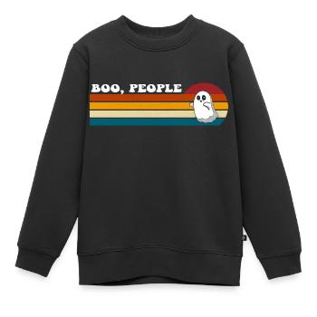 Lustige und beängstigende Buh-Ew-Leute - Kinder Premium Organic Sweatshirt - Schwarz - Vorne - AI Model Kid Female (0cm)