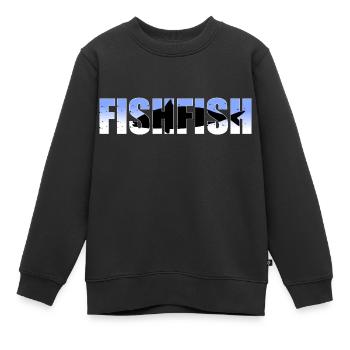 Fisch - Kinder Premium Organic Sweatshirt - Schwarz - Vorne - AI Model Kid Female (0cm)