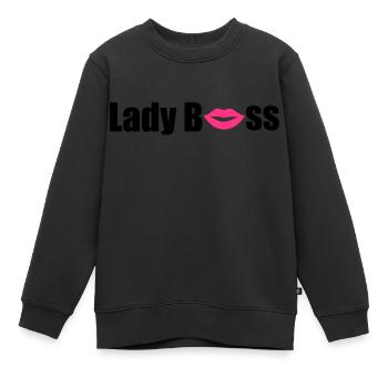 Lady Boss - Kinder Premium Organic Sweatshirt - Schwarz - Vorne - AI Model Kid Female (0cm)