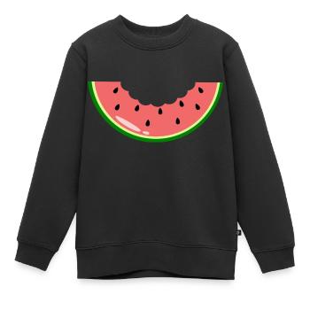 Melone - Kinder Premium Organic Sweatshirt - Schwarz - Vorne - AI Model Kid Female (0cm)
