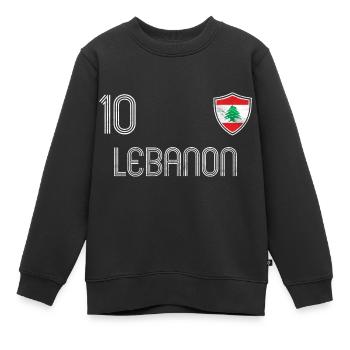 Libanon Fußball Mannschaft - Kinder Premium Organic Sweatshirt - Schwarz - Vorne - AI Model Kid Female (0cm)