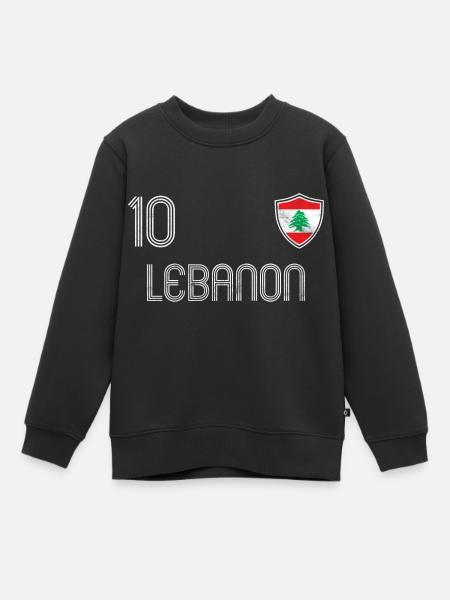 Libanon Fußball Mannschaft - Kinder Premium Organic Sweatshirt - Schwarz