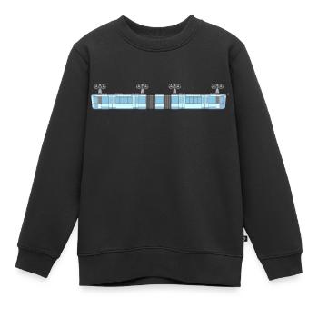 Schwebebahn lang - Kinder Premium Organic Sweatshirt - Schwarz - Vorne - AI Model Kid Female (0cm)