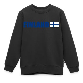 Finnland - Kinder Premium Organic Sweatshirt - Schwarz - Vorne - AI Model Kid Female (0cm)
