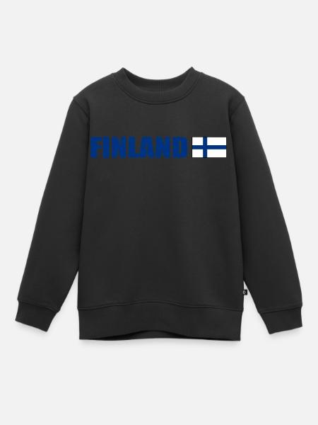 Finnland - Sweat Premium enfant bio - noir