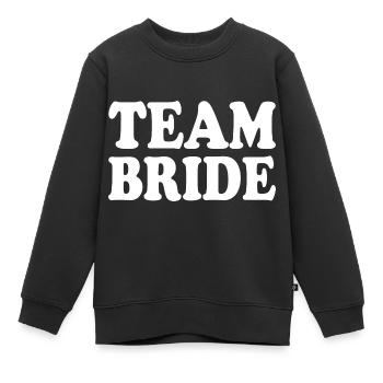 Team bride - Kinder Premium Organic Sweatshirt - Schwarz - Vorne - AI Model Kid Female (0cm)
