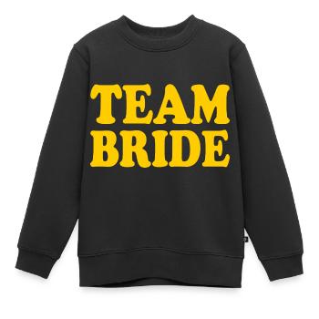 Team bride - Kinder Premium Organic Sweatshirt - Schwarz - Vorne - AI Model Kid Female (0cm)