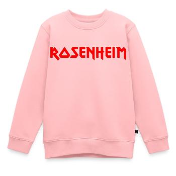 Modisches Heimat ROSENHEIM Metal-Design - Kinder Premium Organic Sweatshirt - Rosa - Vorne - AI Model Kid Female (0cm)