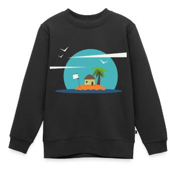 Sommer - Kinder Premium Organic Sweatshirt - Schwarz - Vorne - AI Model Kid Female (0cm)