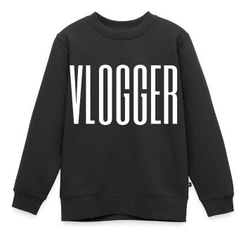 Vlogger / Blogger - Kinder Premium Organic Sweatshirt - Schwarz - Vorne - AI Model Kid Female (0cm)