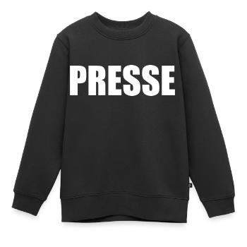 Presse - Sweat Premium enfant bio - noir - Devant - AI Model Kid Female (0cm)