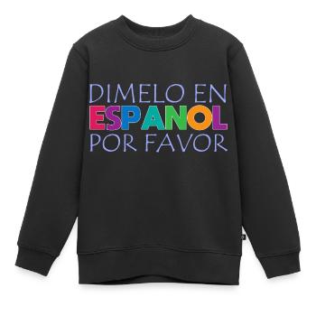 Spanisch Spanisch Lehrer Sprache - Kinder Premium Organic Sweatshirt - Schwarz - Vorne - AI Model Kid Female (0cm)